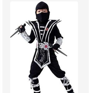 NEW Silver Ninja Halloween Costume Kids/Child/Boys - XL